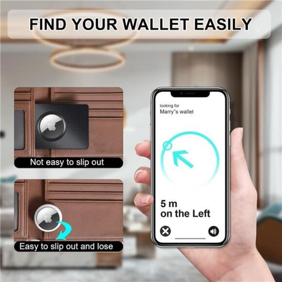 4 Pack Wallet Airtag Holder, Ultra Thin Airtag Wallet Card, Light Airtag Holder - Picture 4 of 7